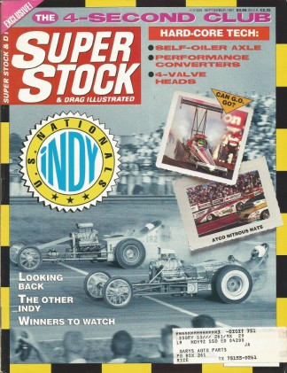 SUPER STOCK 1991 SEPT - INDY THEN & NOW, ORMSBY, ATCO, NEWBERRY